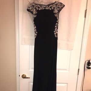 Black beaded Prom Dress